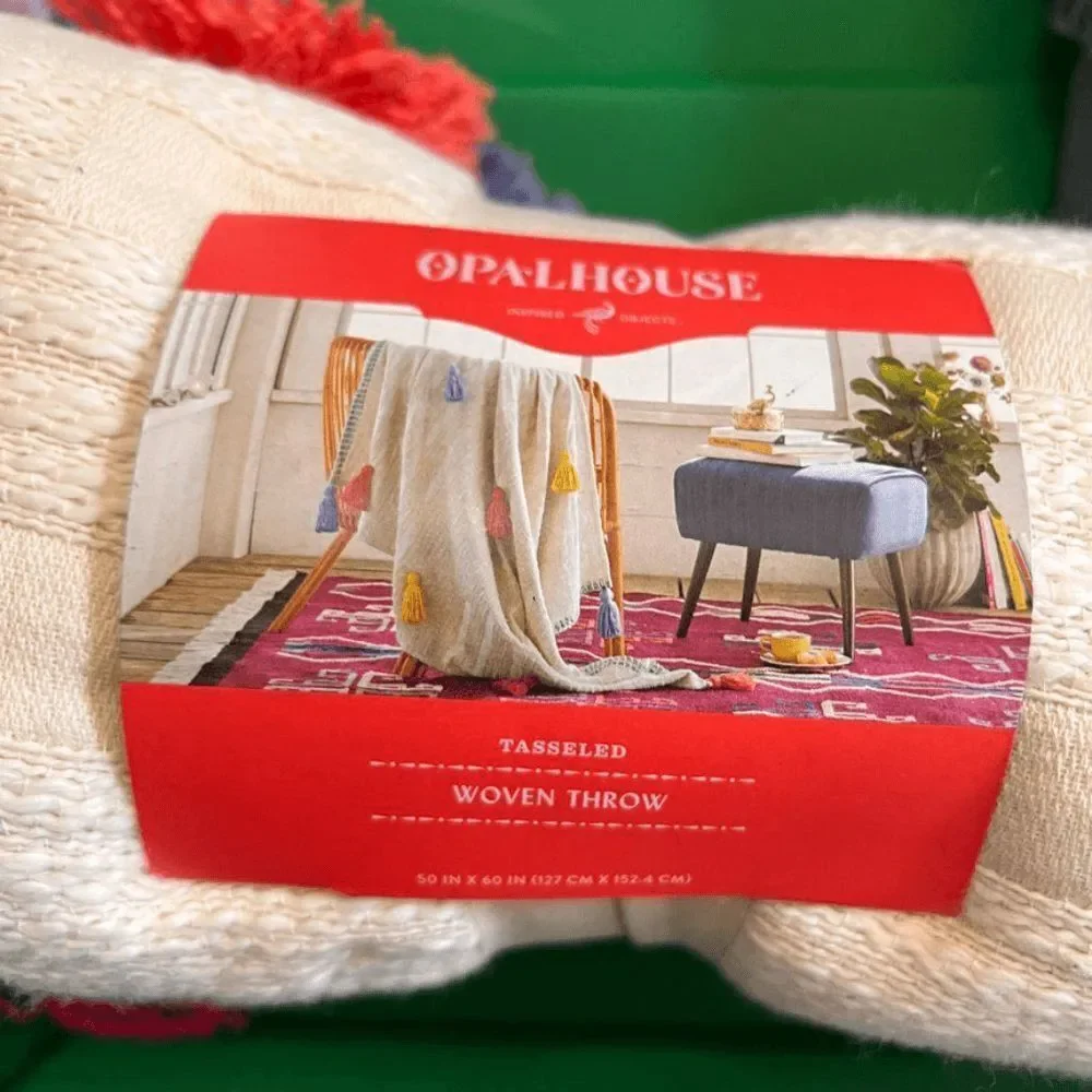 Opalhouse Tasseled Woven Throw